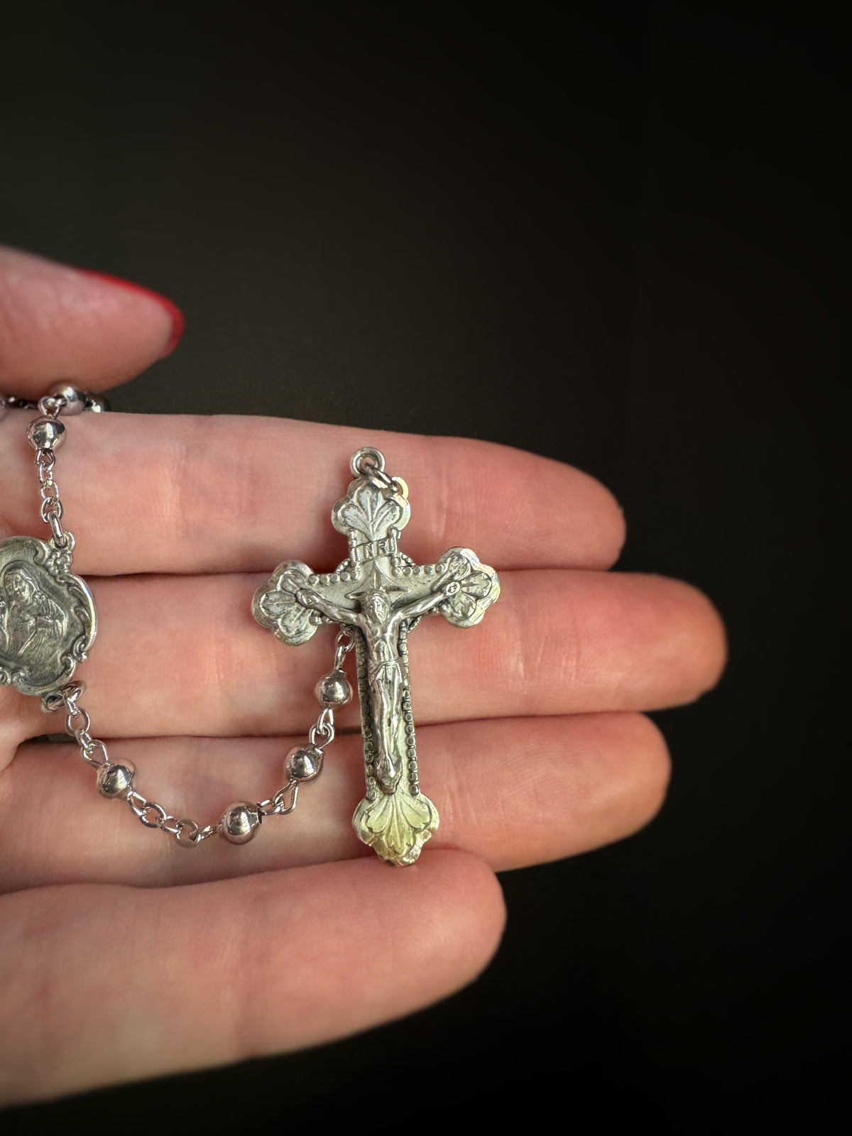 Estate Chapel Sterling Silver Rosary