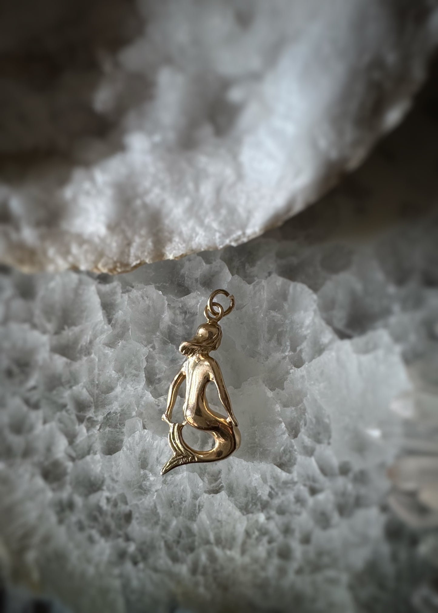 Estate 14k + Mermaid Charm
