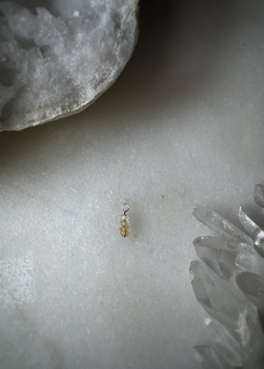 14k Mini Charm + Citrine Ombré