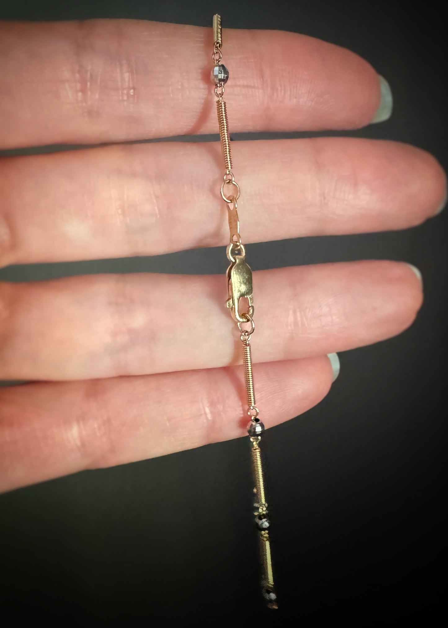 Estate 14k + Two Tone Chain Anklet