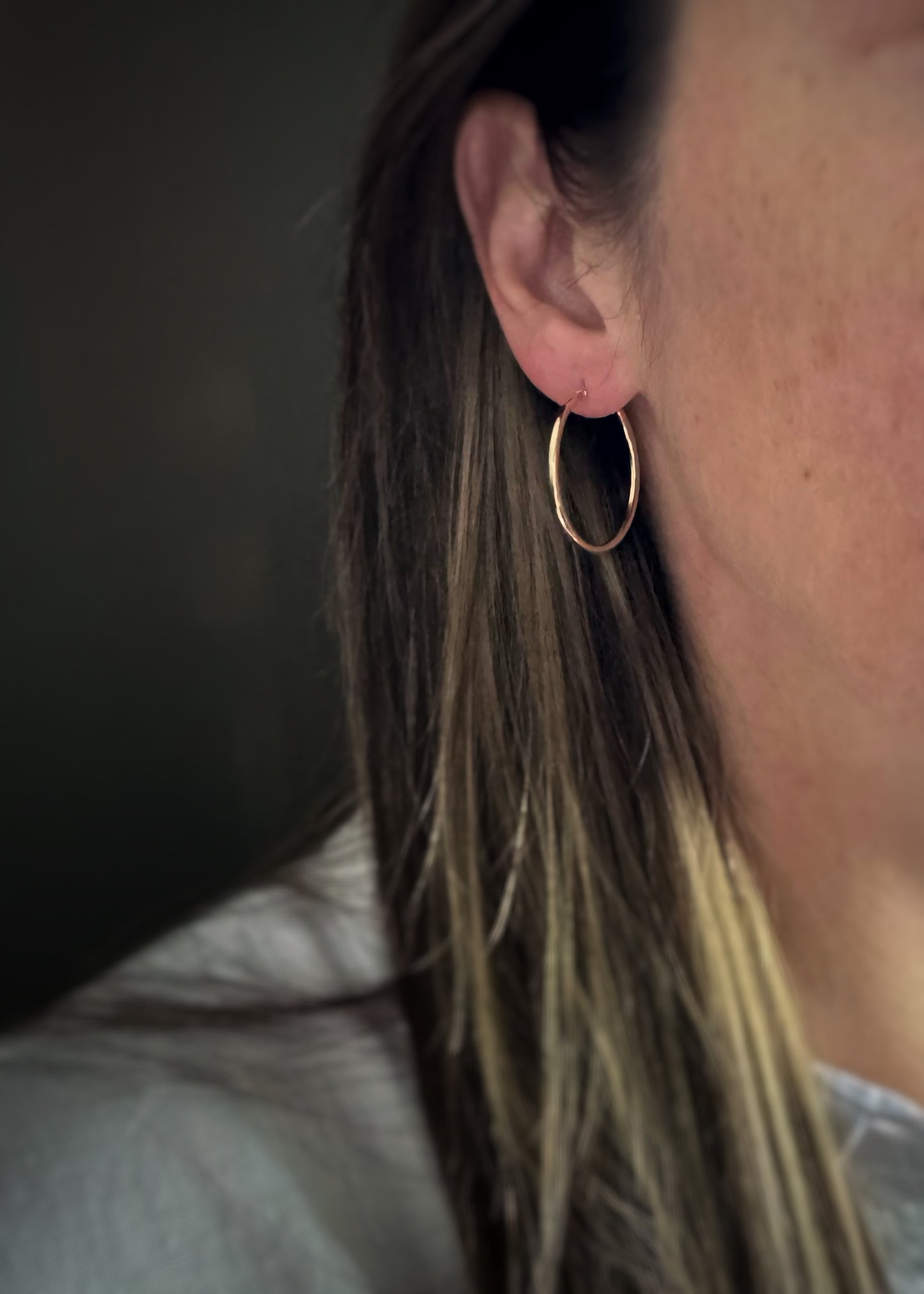 14k + Large Hoop Earrings