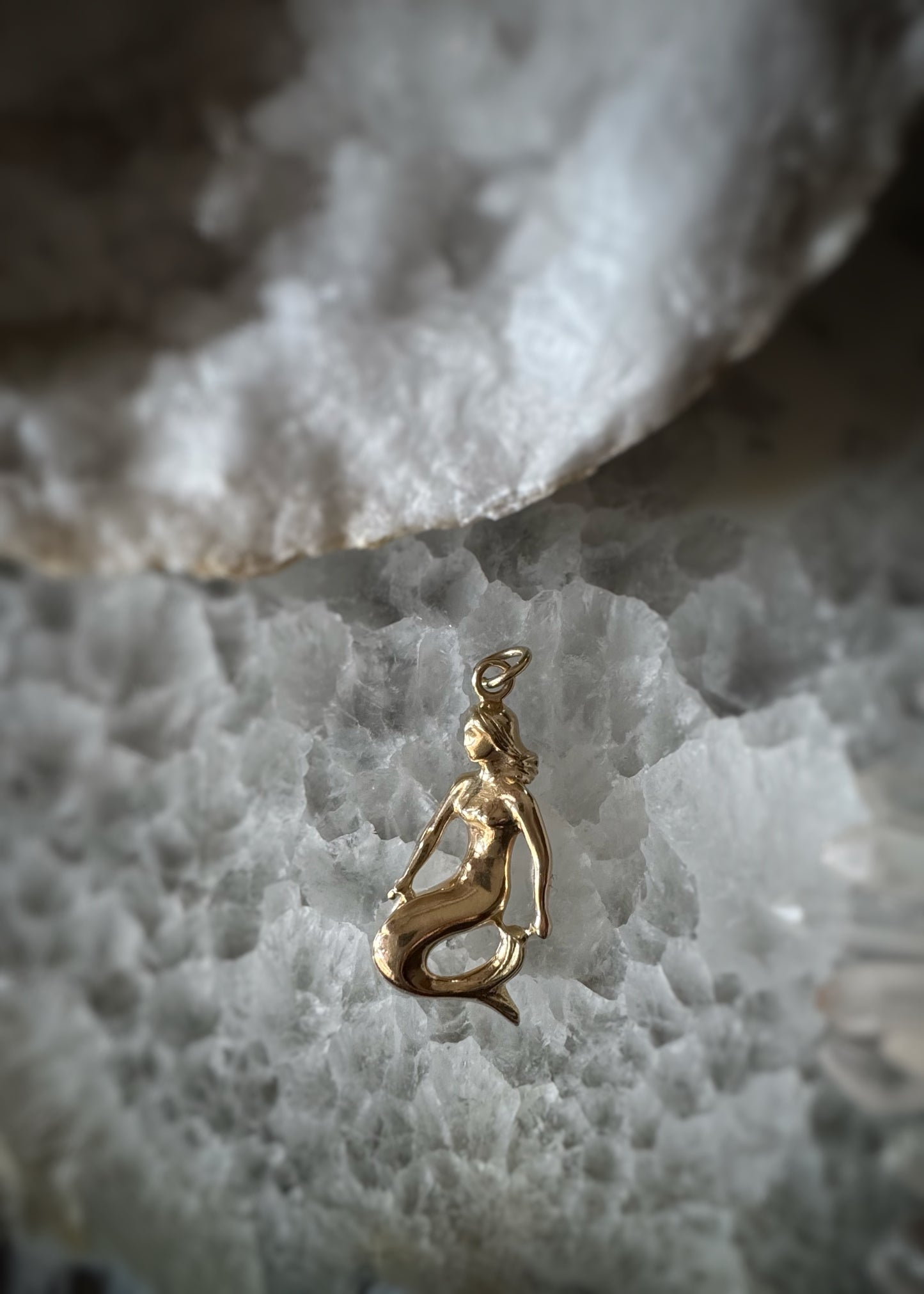 Estate 14k + Mermaid Charm