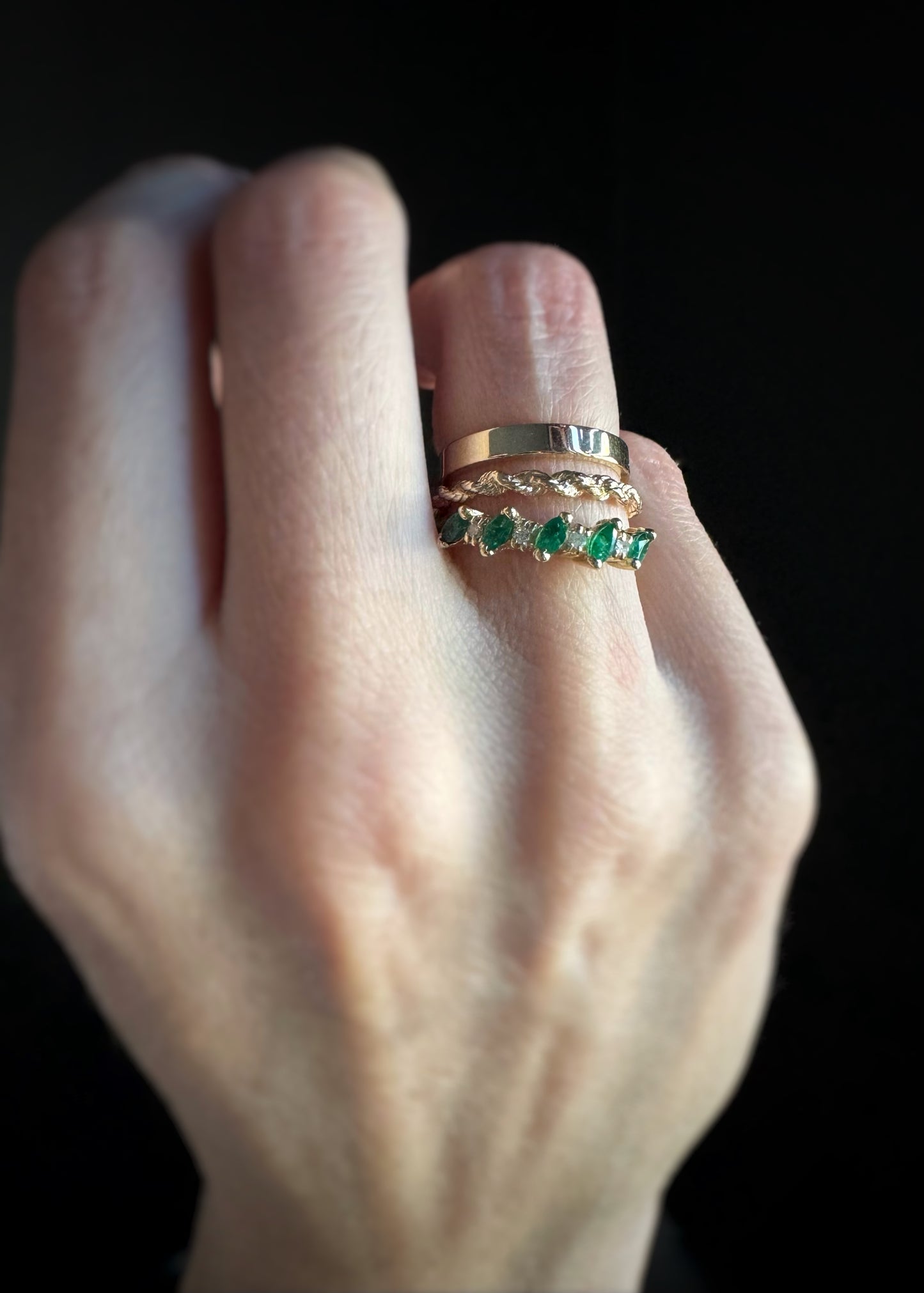 Estate 14k + Twisted Rope Band