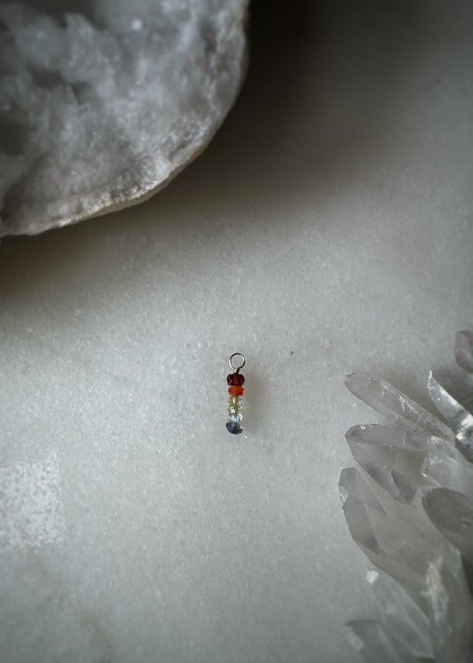 14k Mini Charm + Mixed Gemstones