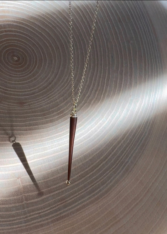 14k + Porcupine Quill Necklace