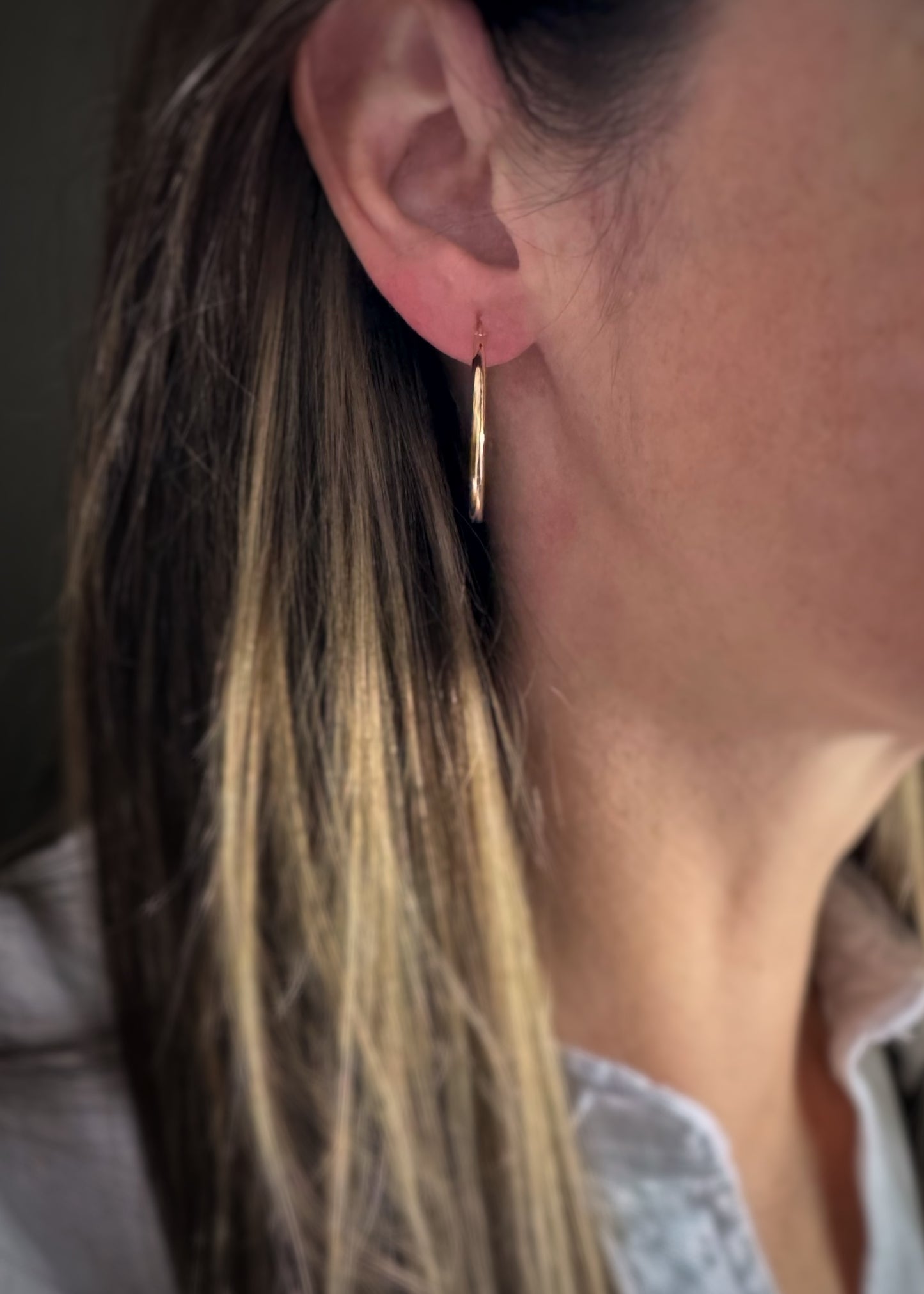 14k + Large Hoop Earrings