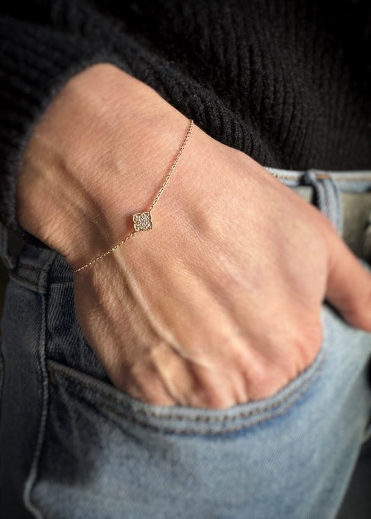 Estate Designer 14k + Diamond Antheia Bracelet