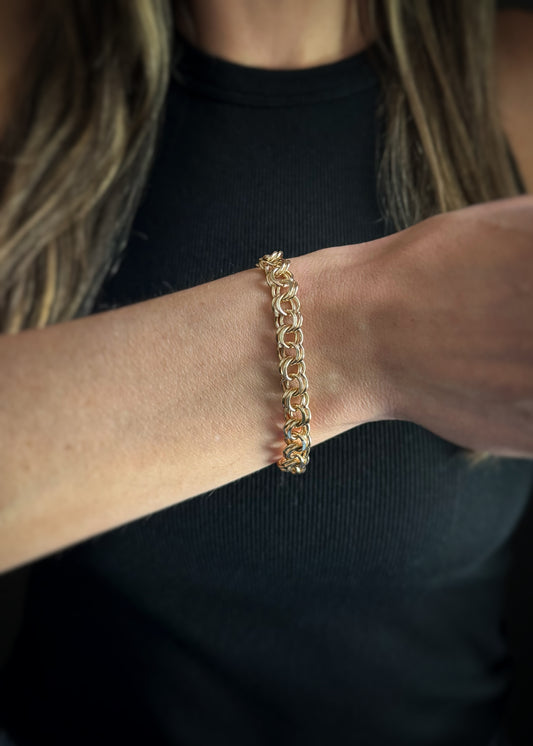 Estate 14k + Charm Bracelet 8.5mm
