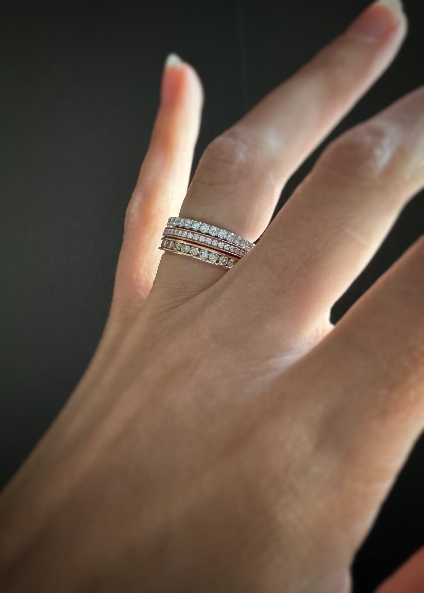 Estate 14k + Diamond Eternity Band