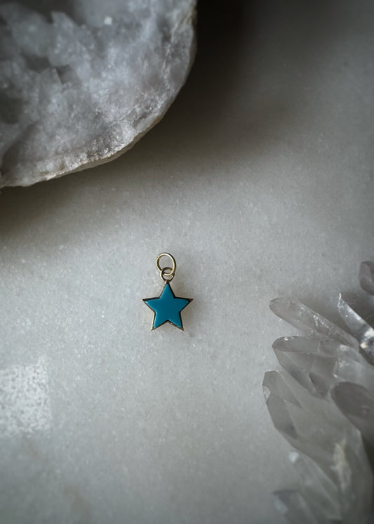 14k + Turquoise Star Charm