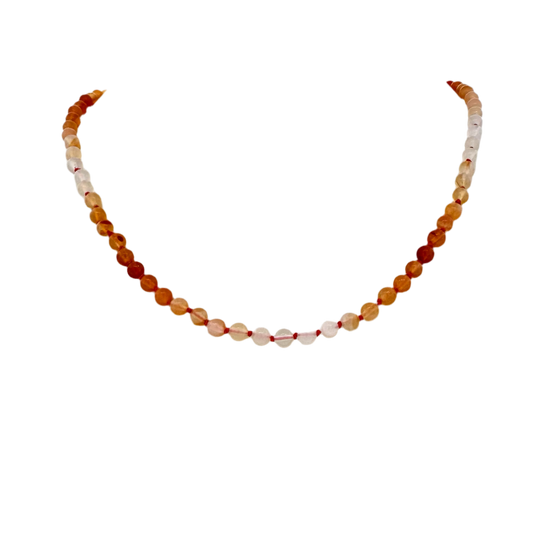 14k + Ombre Carnelian Choker Necklace