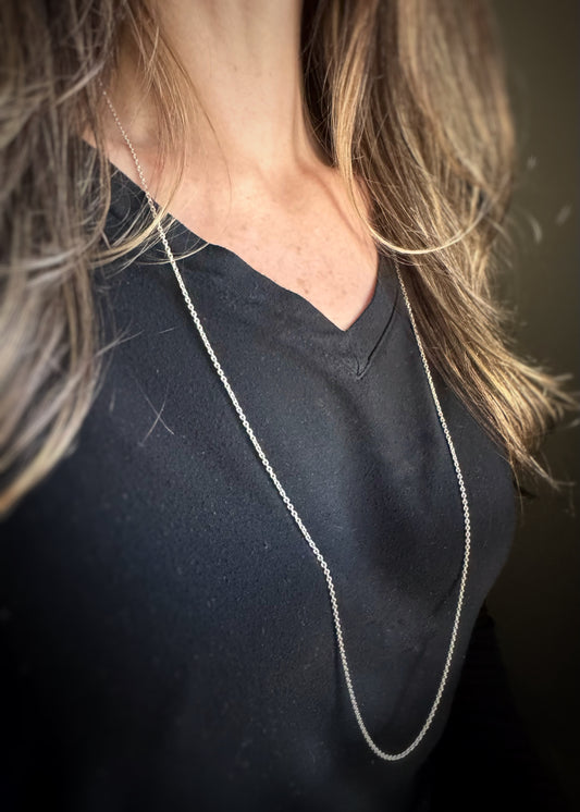 Estate Sterling Silver + Cable Chain