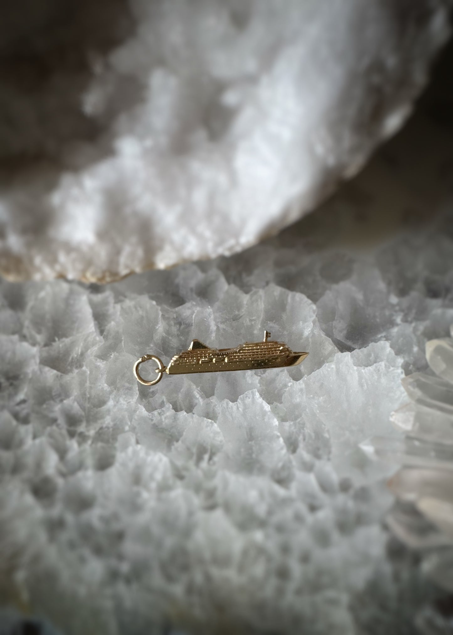 Estate 14k + Cruise Ship Charm (Silver Whisper)