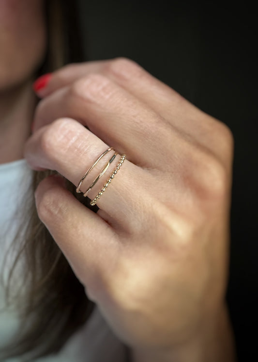 14k + Wire Stacking Rings