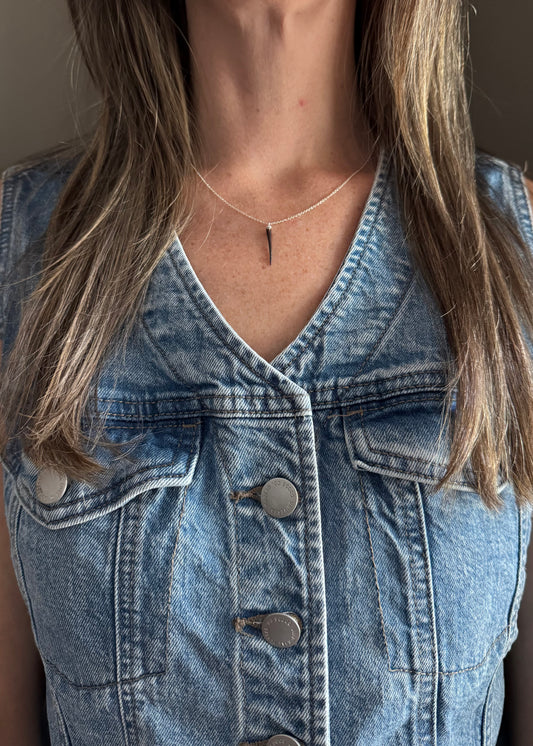 Sterling + Porcupine Quill Necklace