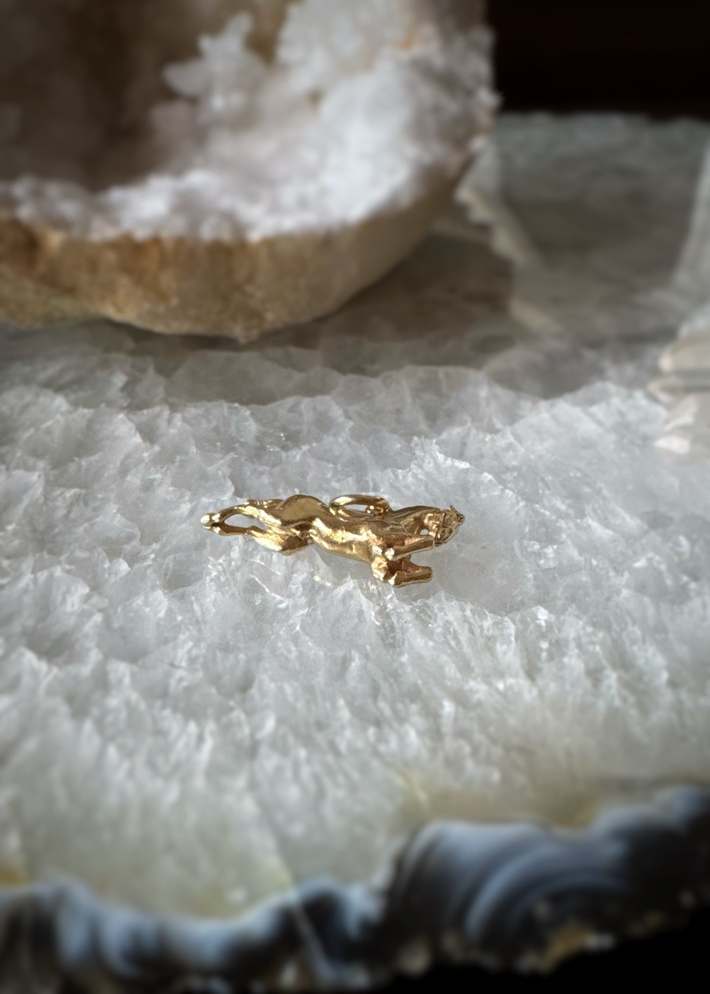 Estate 14k + Jumping Horse Charm