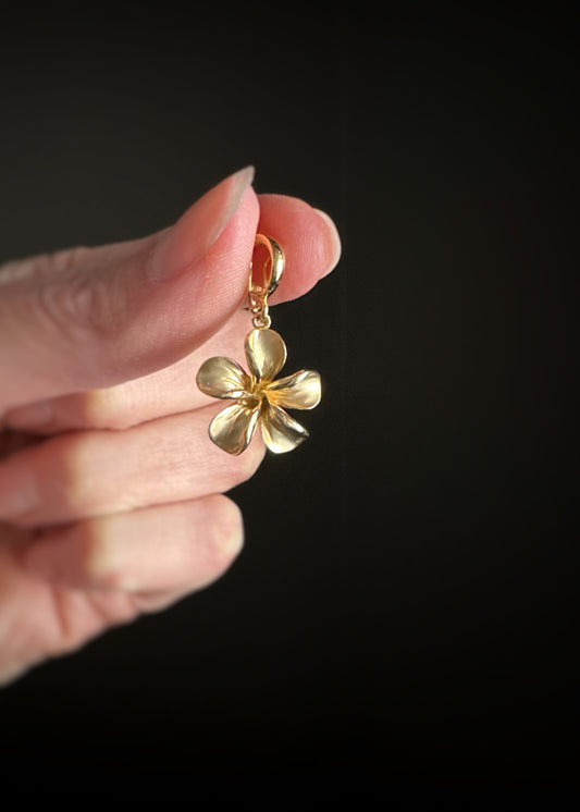 Estate Designer 14k + Hawaiian Plumeria Enhancer Pendant