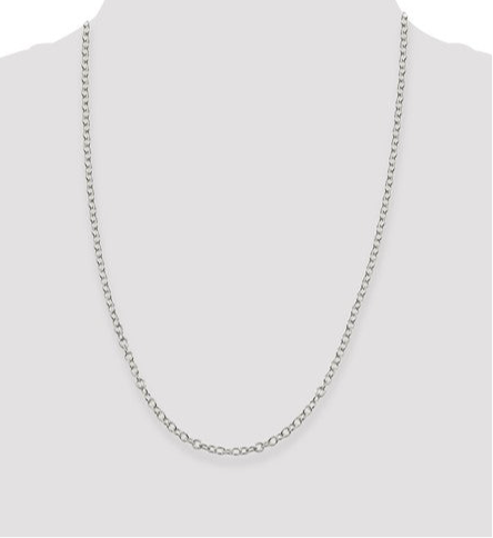 Sterling Silver + Open Oval Chain