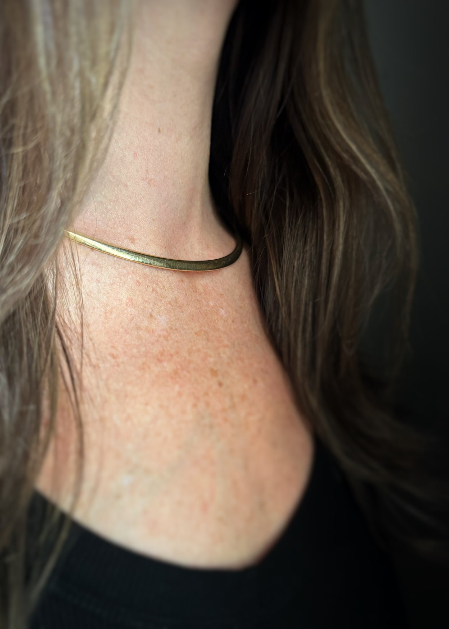 Estate 14k + Omega Necklace