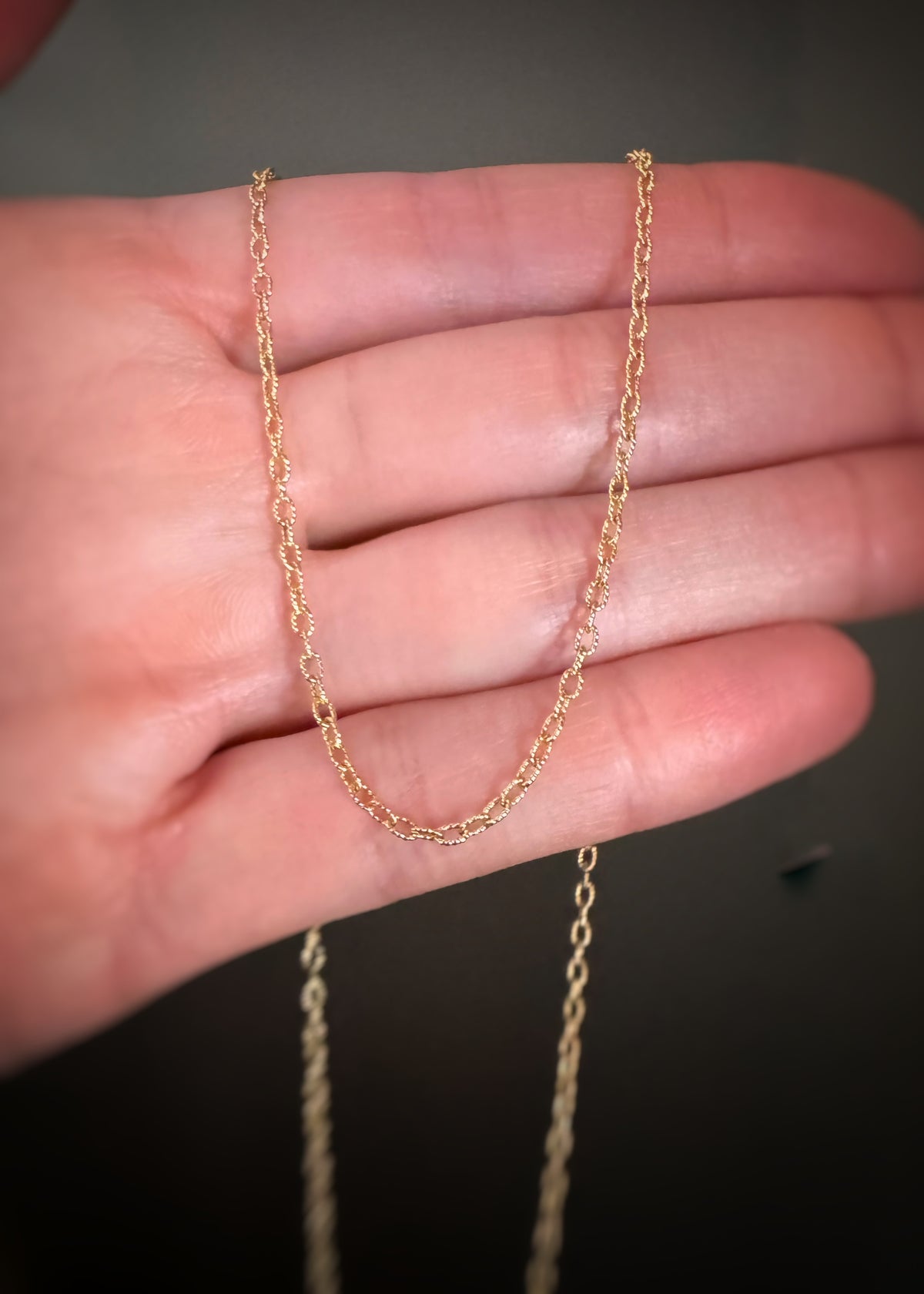 Estate 14k + Fancy Cable Chain