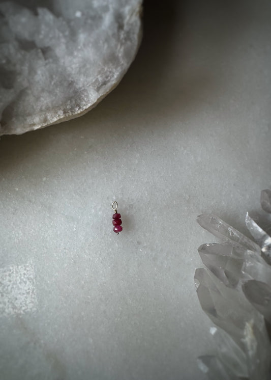 14k Mini Charm + Ruby