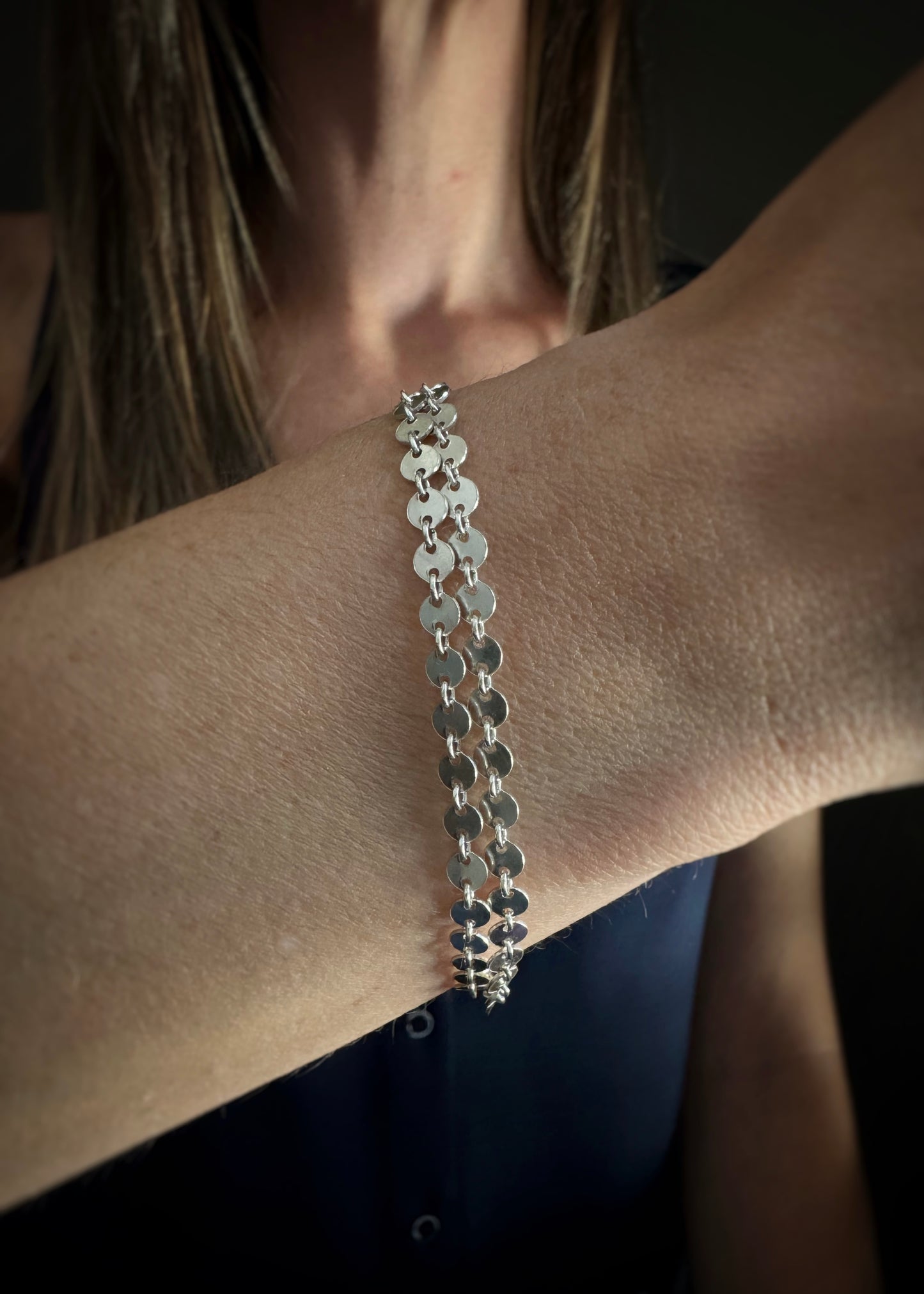 Sterling + Disc Chain Choker