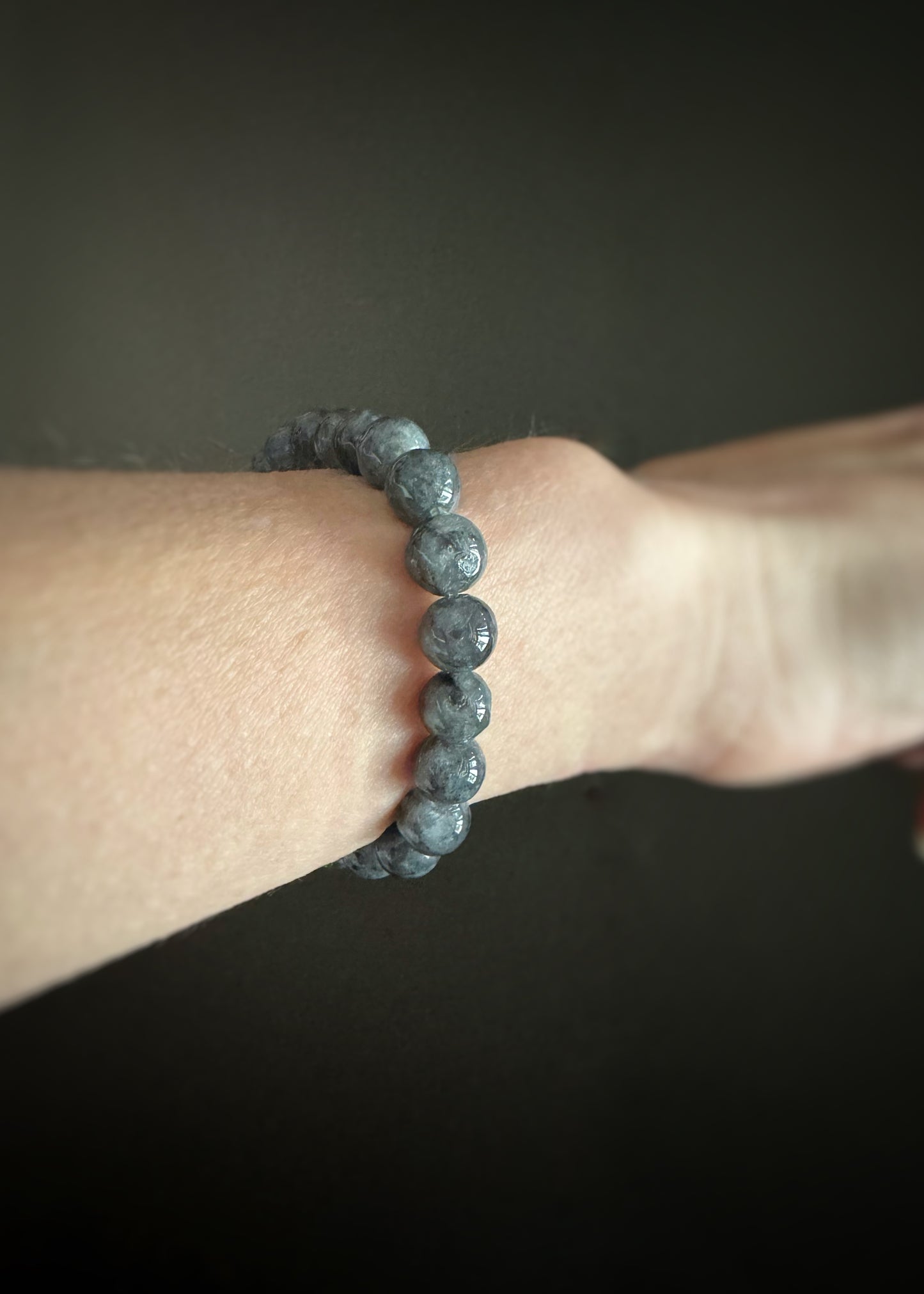 Labradorite Bead Stretch Bracelet