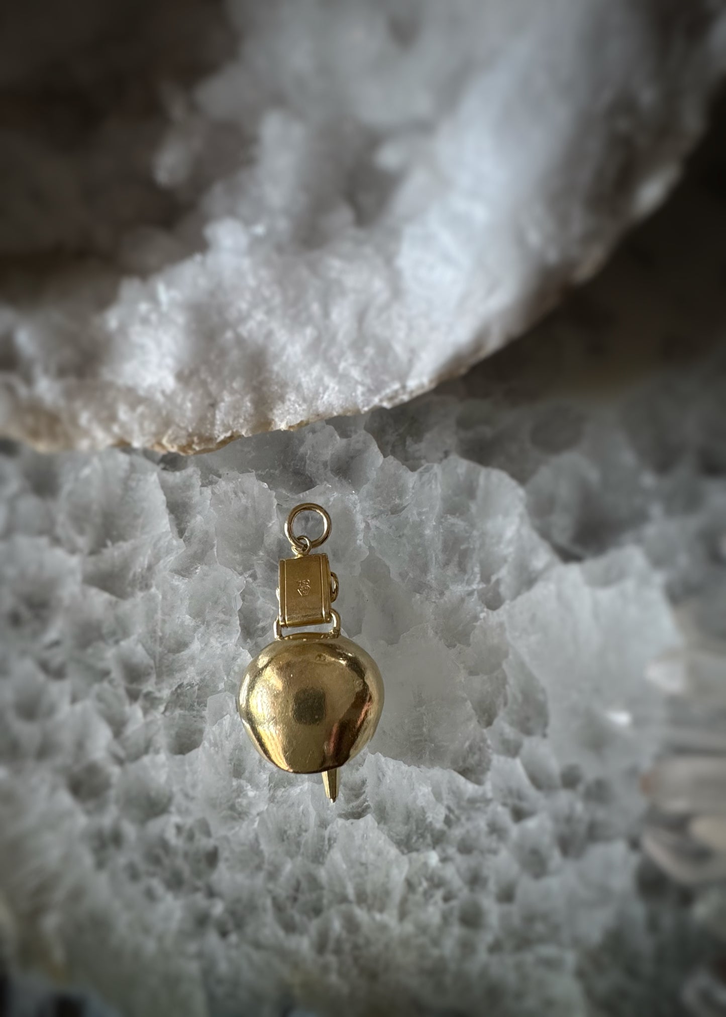 Estate 18k + Swiss Cowbell Charm