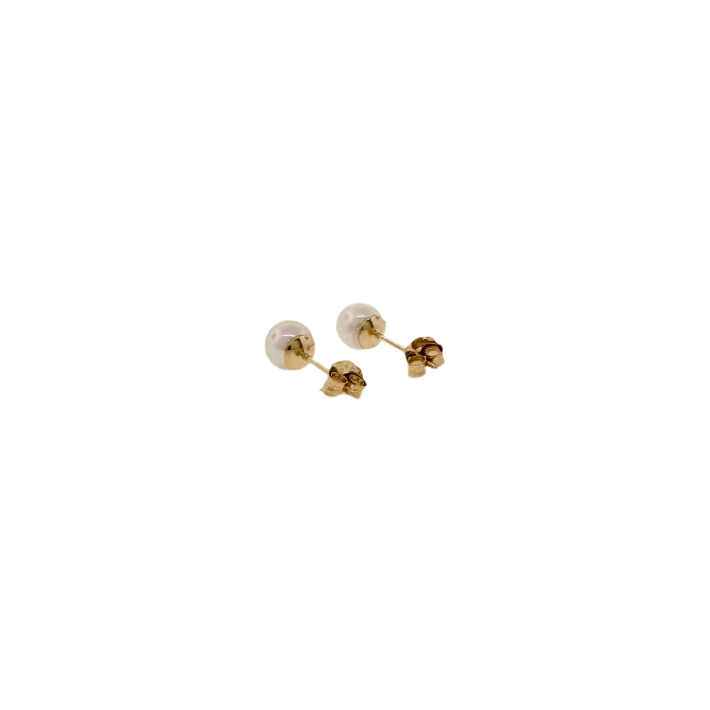 14k + 5mm Pearl Stud Earrings