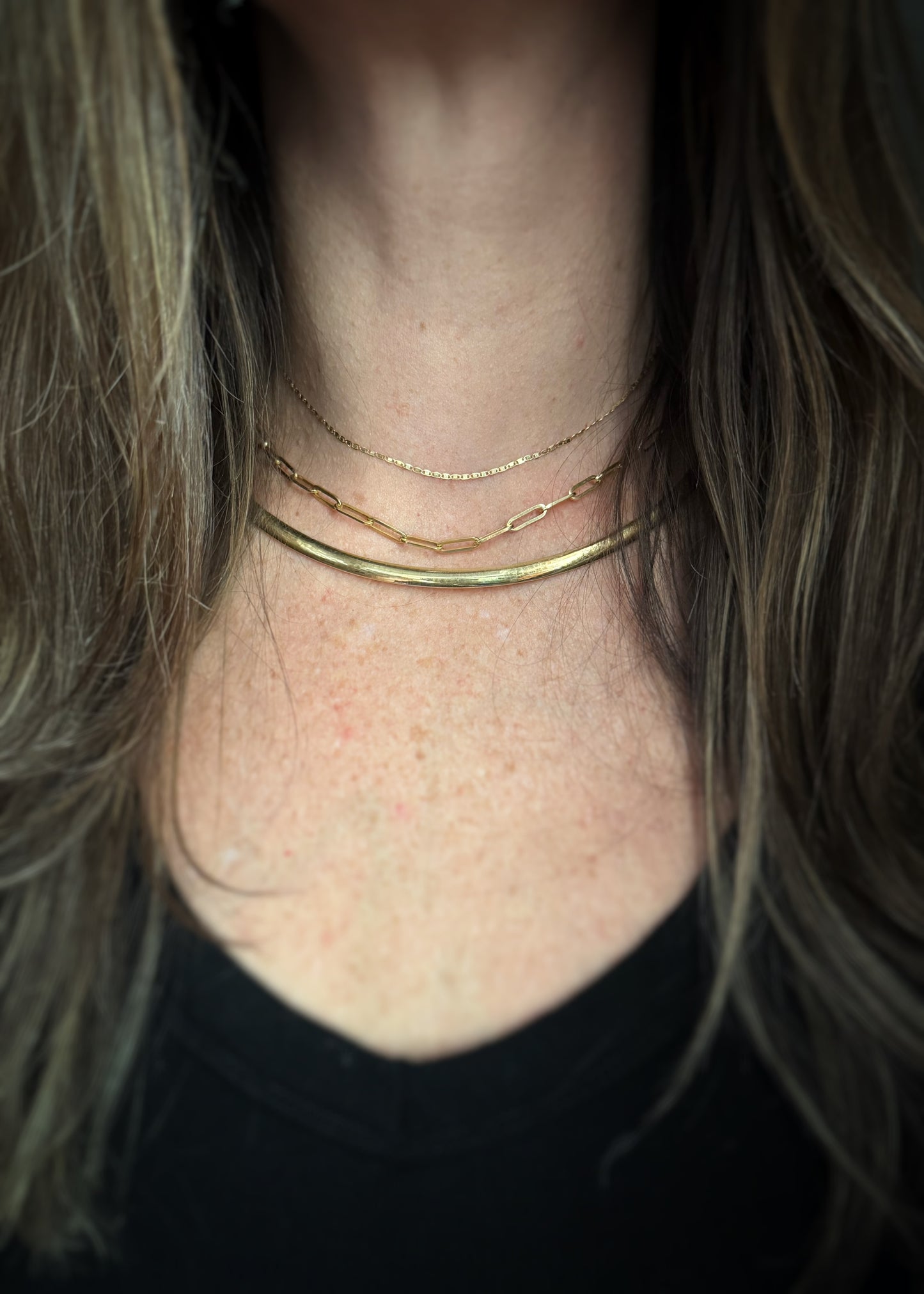 Estate 14k + Omega Necklace