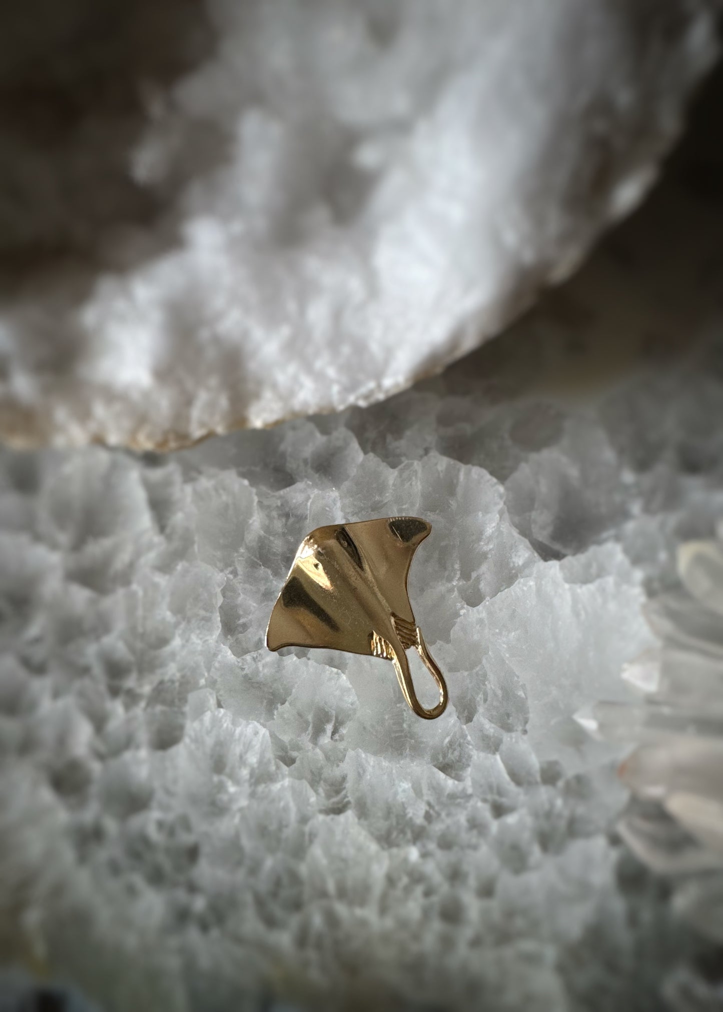 Estate 14k + Stingray Pendant