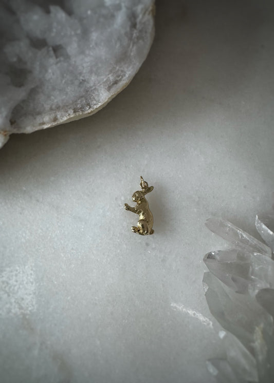 Estate 14k + Bunny Rabbit Charm