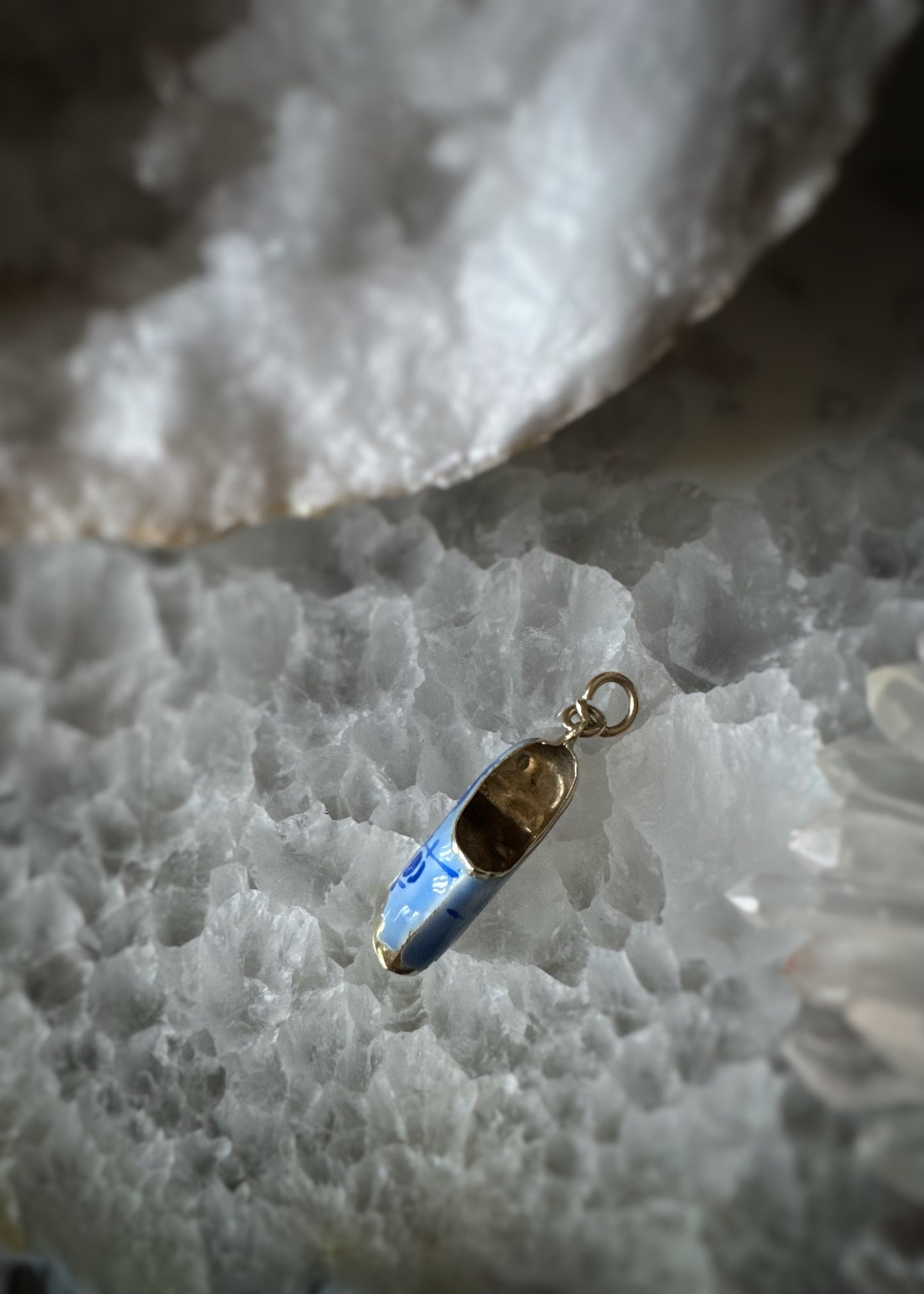 Vintage 14k + Enamel Dutch Clog Charm
