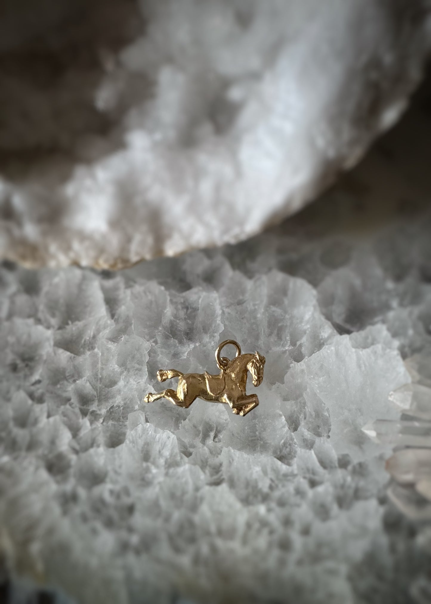 Estate 14k + Jumping Horse Charm