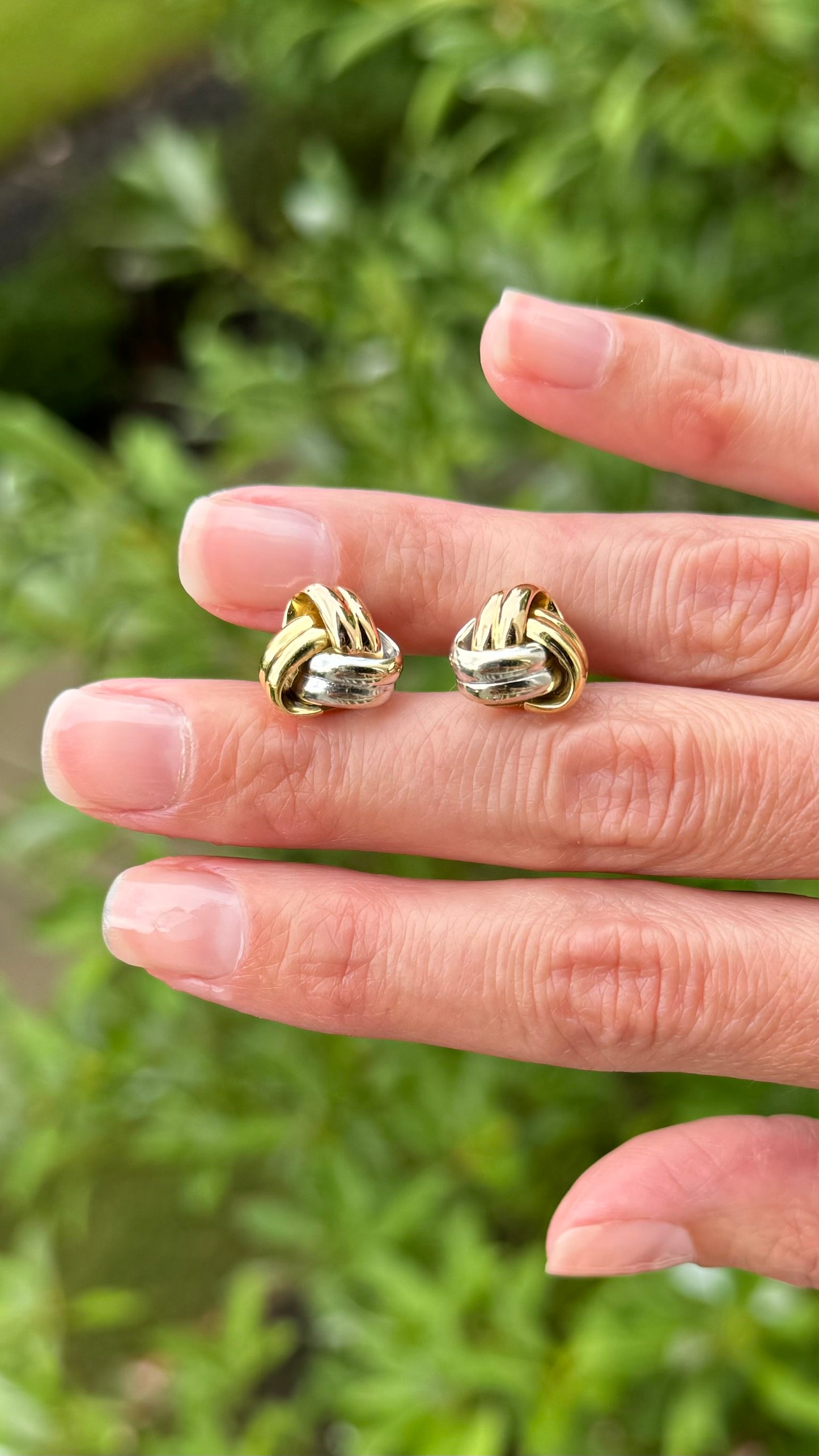 Estate Roberto Coin 18k Tri-Color Knot Earrings