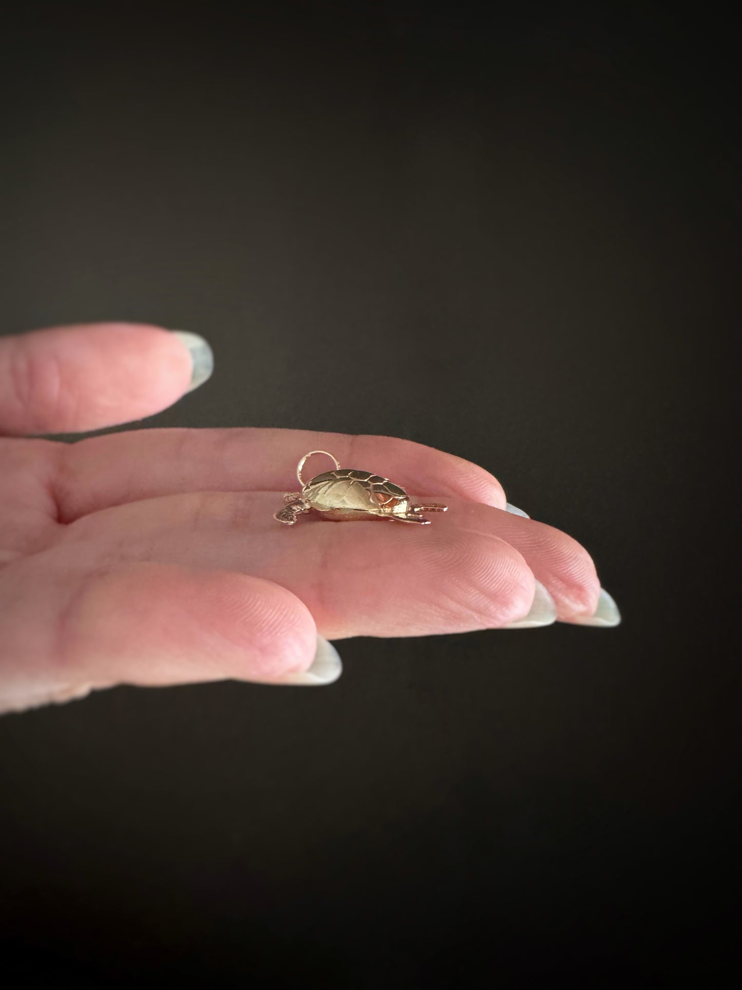 Estate 14k + Cayman Islands Sea Turtle Charm
