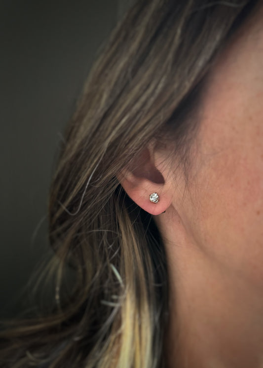 14k + Diamond Stud Earrings