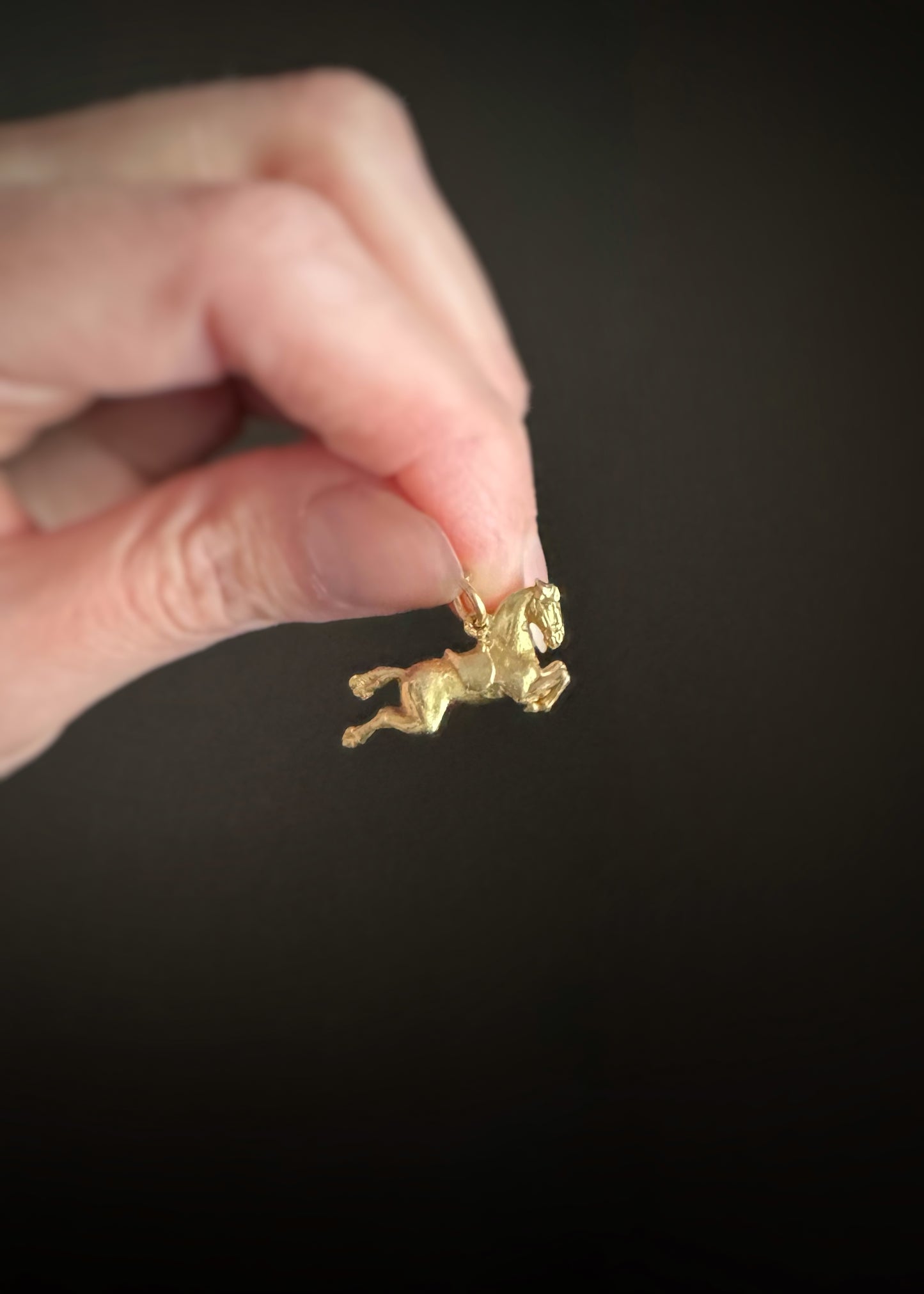 Estate 14k + Jumping Horse Charm