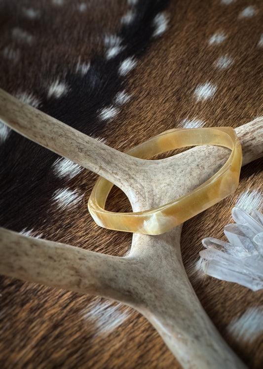Horn Bangle Bracelet - Hexagon