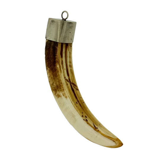 Estate Sterling + Boar's Tusk Pendant