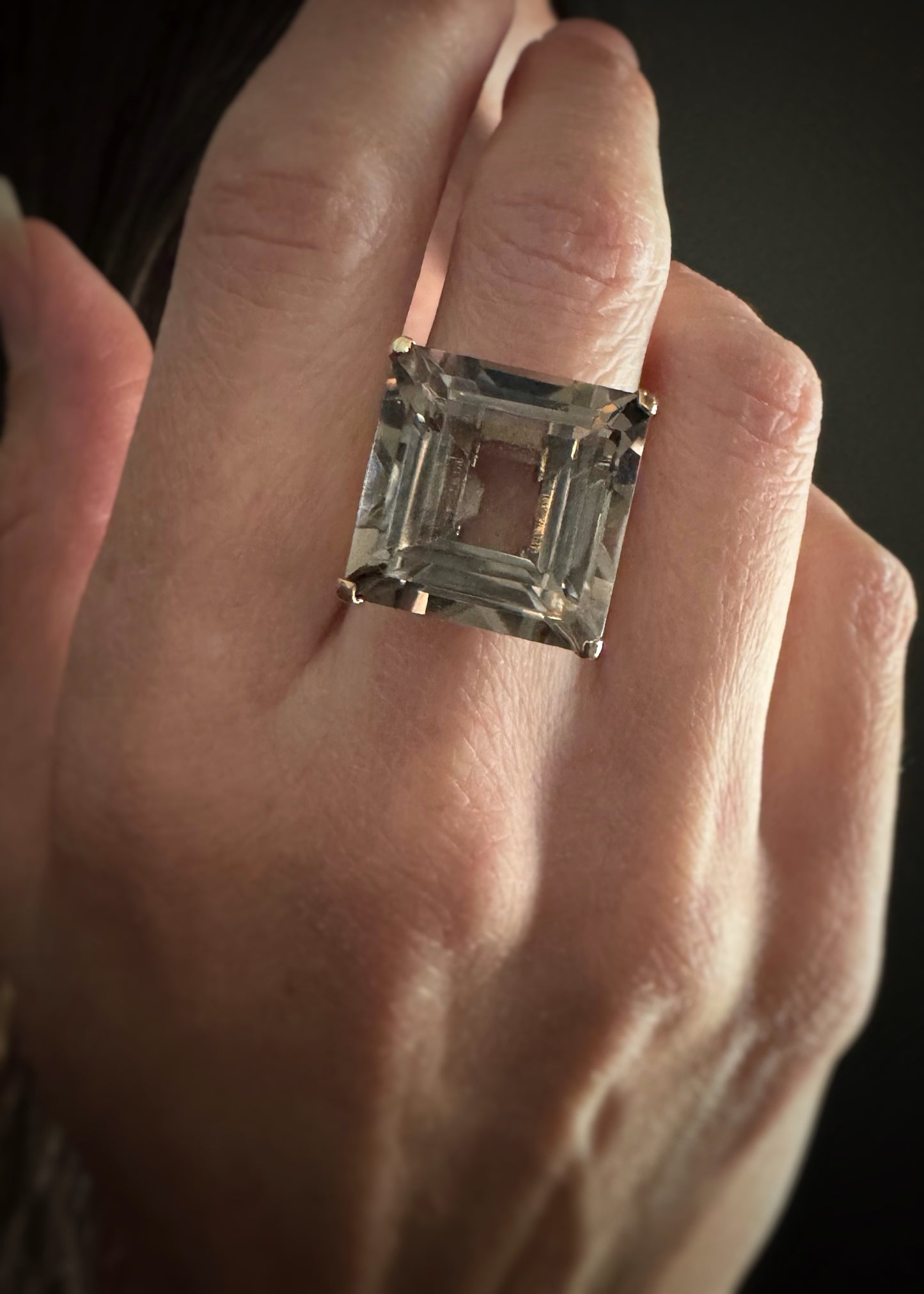 Estate 14k + Smoky Quartz Cocktail Ring