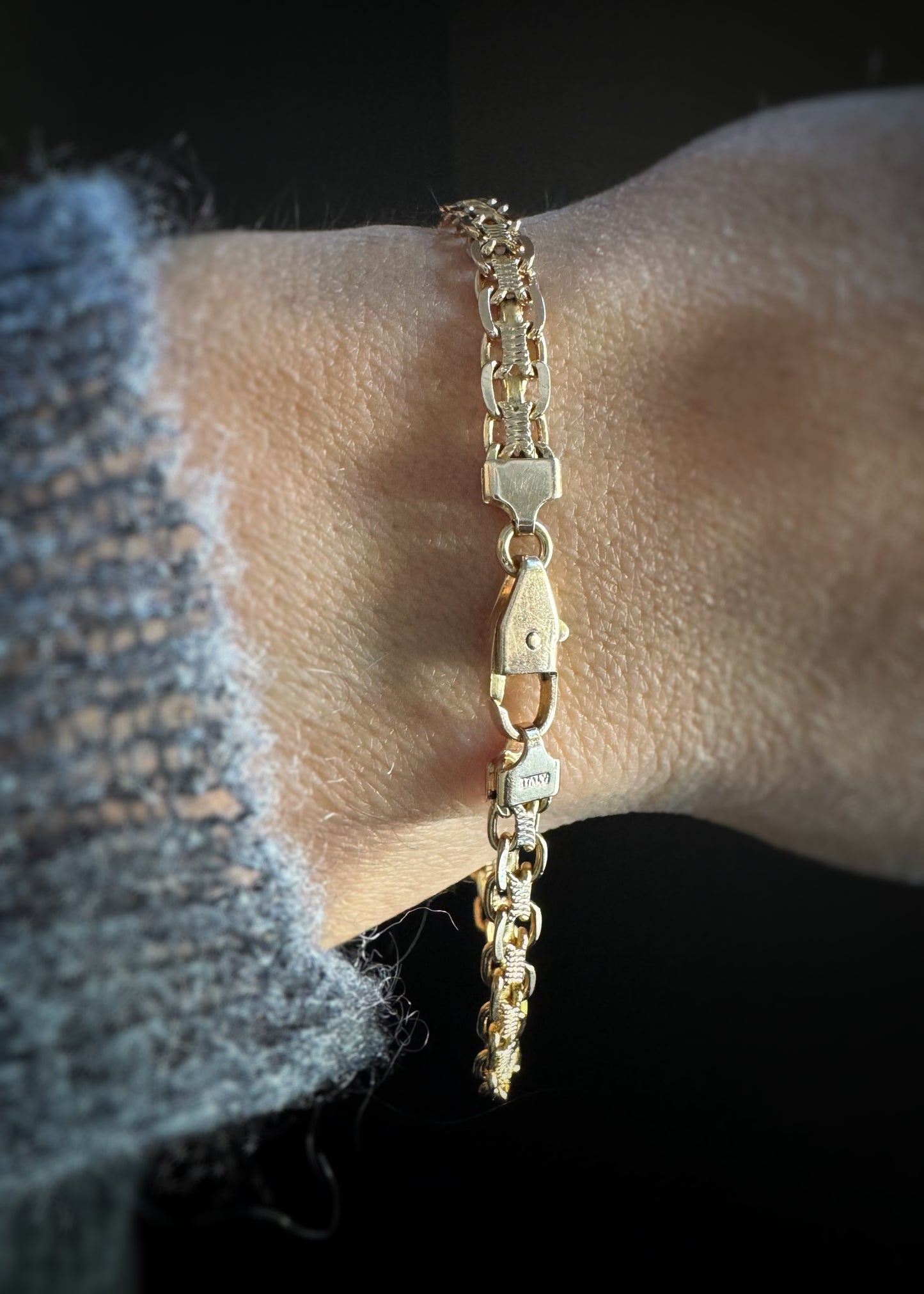 Estate 14k + Bismark Chain Braclelet
