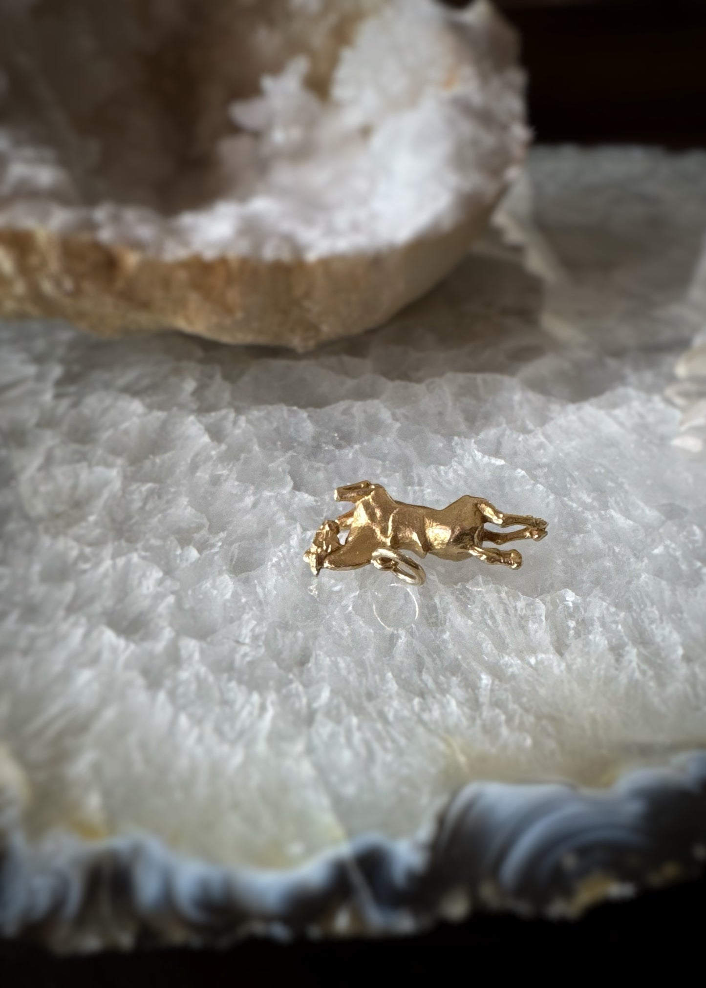Estate 14k + Jumping Horse Charm