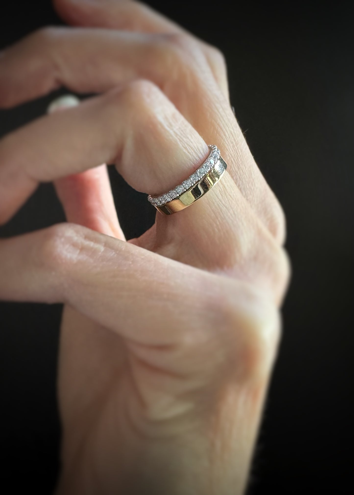 Estate 14k + Diamond Eternity Band