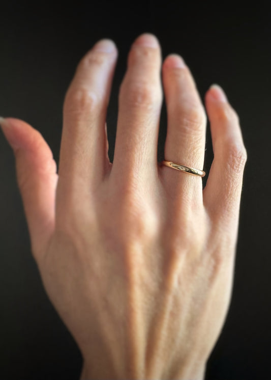 Estate 14k + Half Round Band 2.9mm Size 6.5