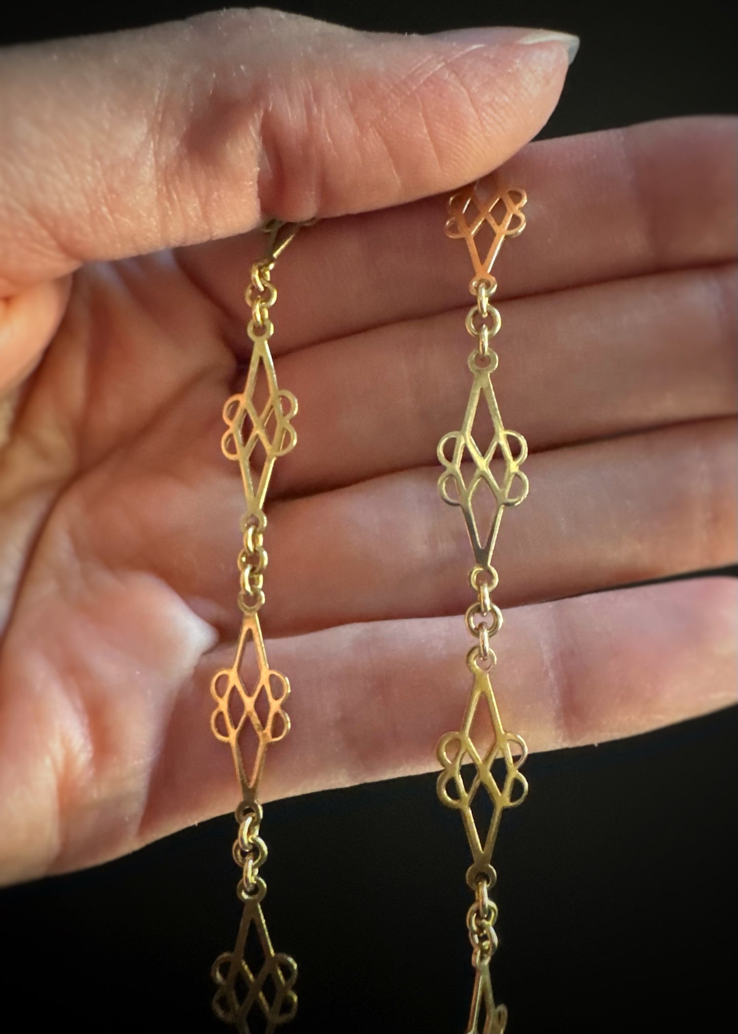 Estate 14k + Fancy Link Chain Necklace