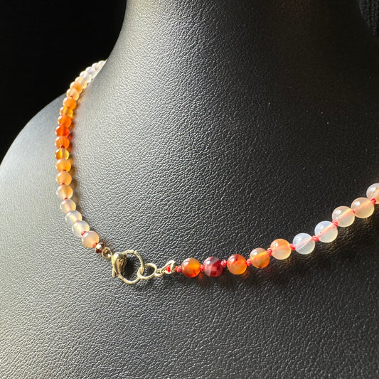 14k + Ombre Carnelian Choker Necklace