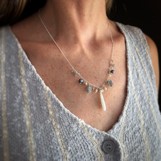 Sterling + Celestial Fringe Necklace