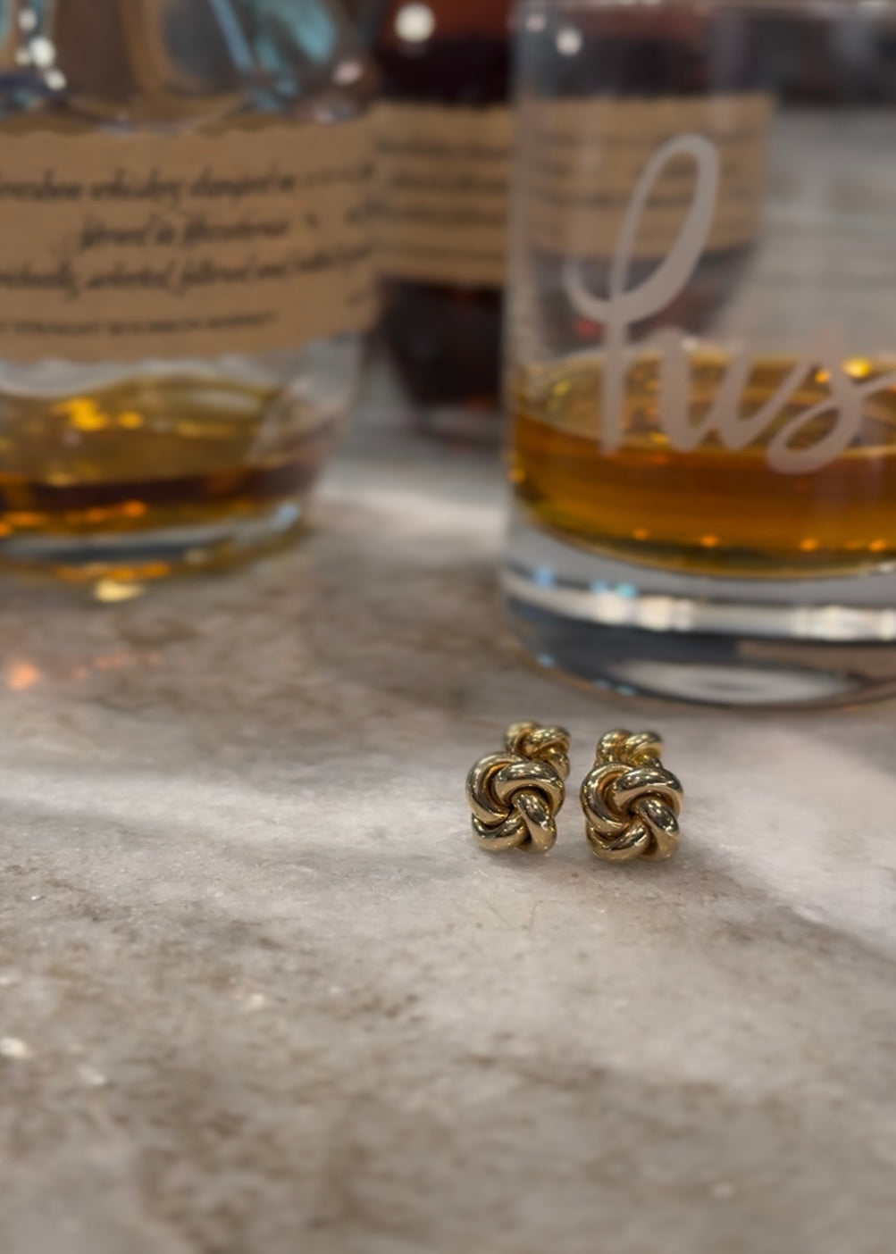 Estate 14k + Knot Tuxedo Stud and Cufflink Set
