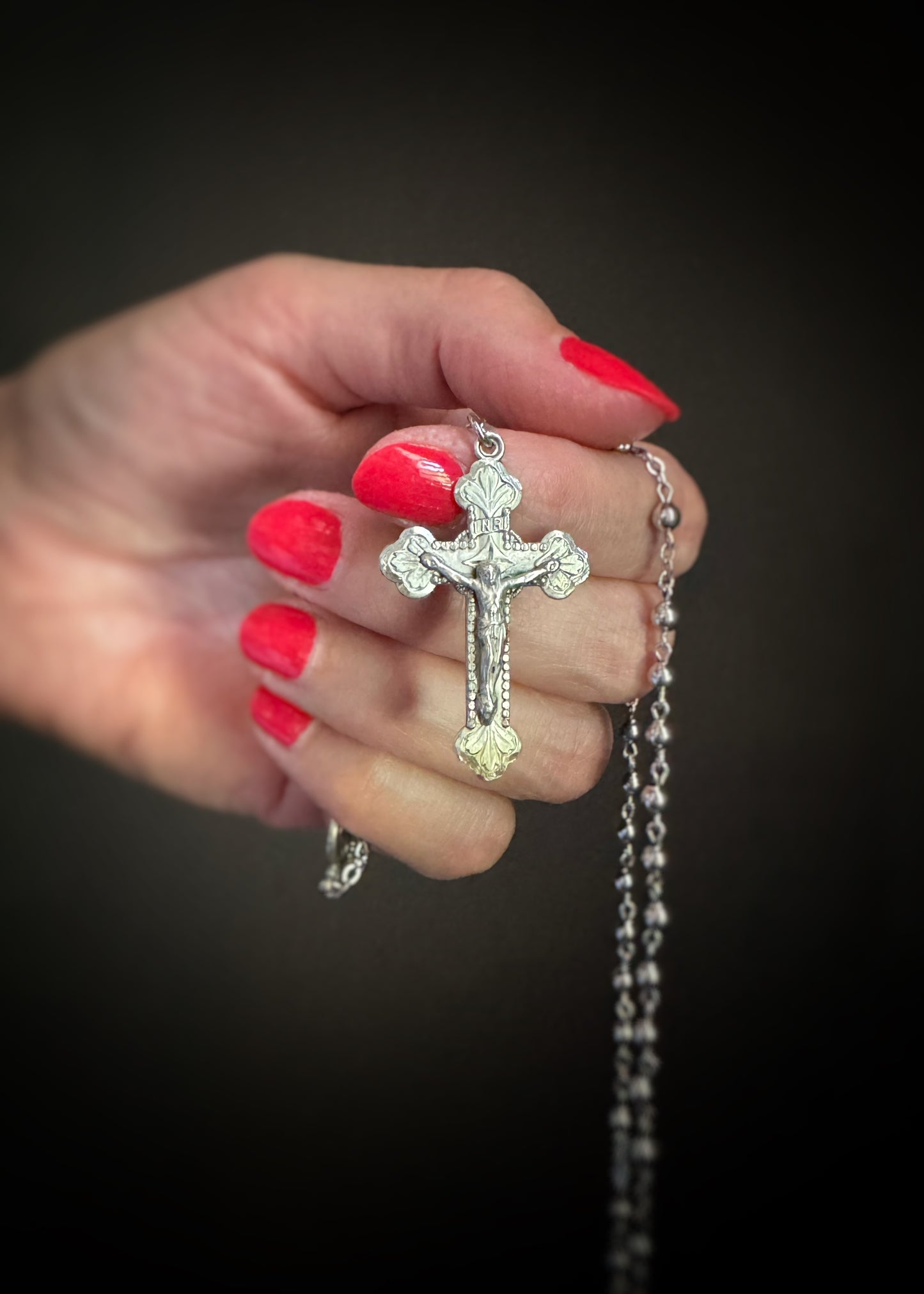 Estate Chapel Sterling Silver Rosary